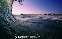 Framed Newport pier by Robert Bemus 